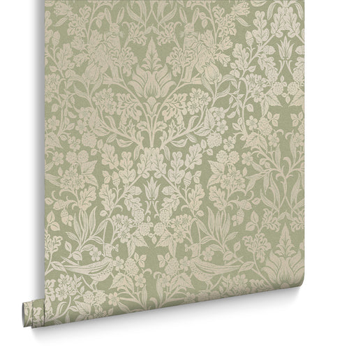 Graham & Brown vliesbehang Hartley Damask Sage - vtwonen shop