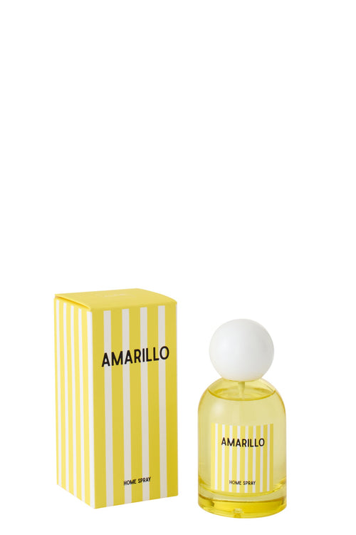 J-Line huisparfum Amarillo - Citrus Sense - glas - geel - small