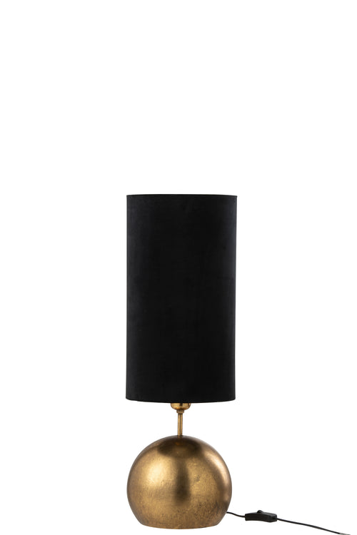 J-Line lamp Bol - ijzer/fluweel - goud/zwart - vtwonen shop