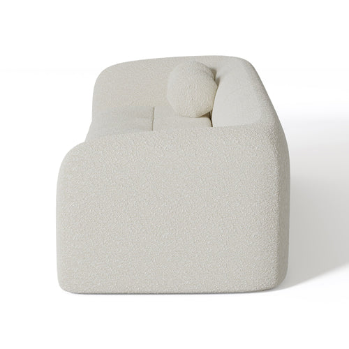 Sia Home - Rechte bank HAUSSMANN - Bouclette stof - Crème - 226cm