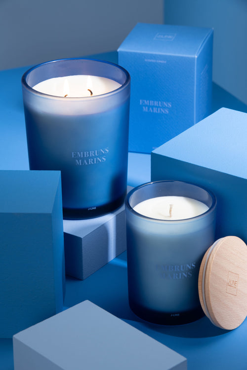 J-Line geurkaars Accords Essentiels - Embruns Marins - blauw - 52U - vtwonen shop