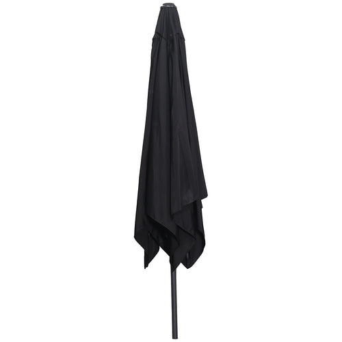 Garden Impressions stokparasol Lotus zwart 250x250 cm met Cosmo voet en hoes