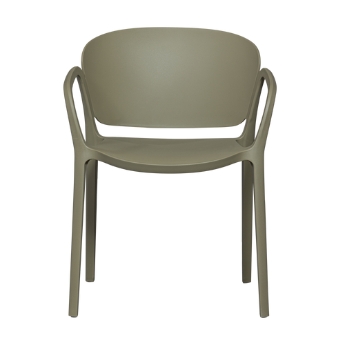 WOOOD tuinstoel Bent - Kunststof - Groen - 75x57x56 - Set van 2