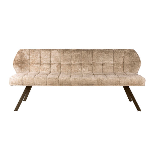 Giga Living Eetkamerbank Raster - Zand/Bruin - 180x60x80cm