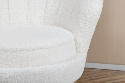 BRAM Fauteuil Ilora - Wit Teddy - vtwonen shop