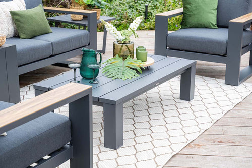 Garden Impressions Cube lounge tafel 140x70xH40 - carbon black - vtwonen shop