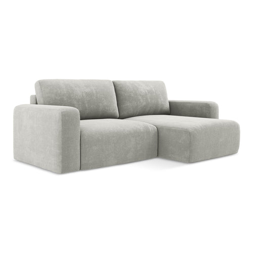 LaMiaSofa hoekbank rechts Ostia - chenille stof - lichtgrijs - 244x149x79