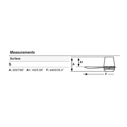 Faro Mini Punt Tub Kleine plafondventilator met 3 bladen, matzwart, walnoot, Tuya Smart System