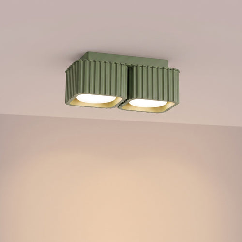 Sollux Lighting Plafondlamp RIFF 2 olijfgroen Gx53 - 20,5x10x8cm