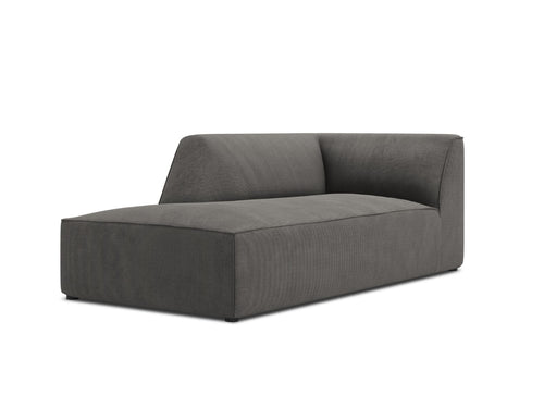 Micadoni - Linker meridiaan "Ruby" ribfluwelen, donkergrijs - 180x93x69cm