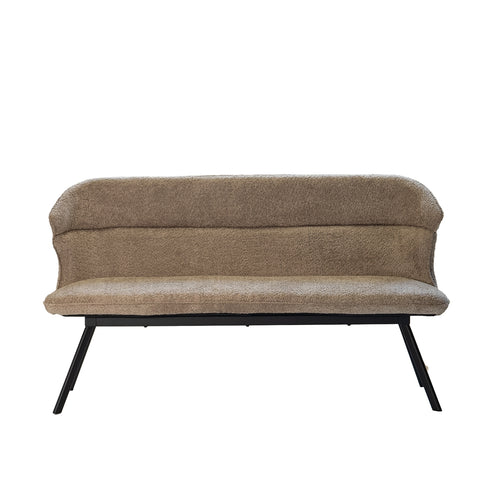 Giga Meubel Eetkamerbank Avery - Taupe Stof - 160x60x88cm - vtwonen shop