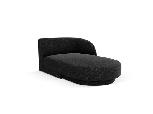 Micadoni rechter chaise longue Miley 2-zits, structurele stof antraciet - 156x90x70cm
