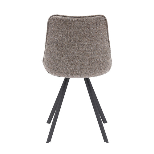 Giga Meubel Eetkamerstoel Mika - Stof/Metaal - Taupe - Set van 2 - vtwonen shop