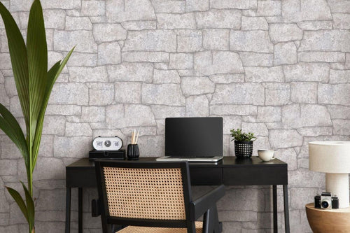 Erismann behang steen warm beige - 53 cm x 10.05 m - 661450 - vtwonen shop