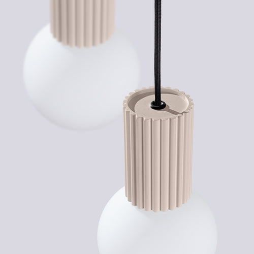 Sollux Lighting Hanglamp HALO 3P taupe - 25x25x125cm