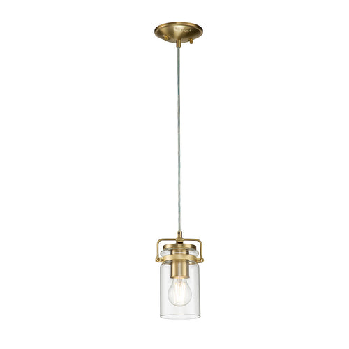 Elstead Kichler Brinley Koepel Hangende Plafondlamp Geborsteld Messing