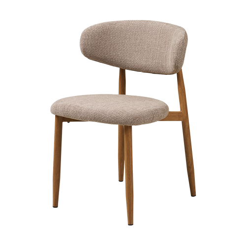 Nolon Jolien eetkamerstoel taupe mixed - naturel onderstel