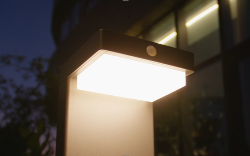 Lighto | Lantaarn zwart solar voor buiten 70 cm | Oplaadbaar | Werkt op zonne-energie