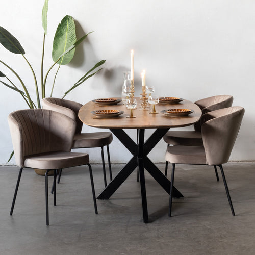 Giga Meubel Eettafel Jordan - Bruin Mangohout - 240x100x76cm - vtwonen shop