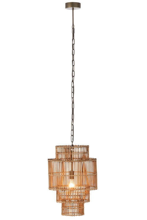 J-Line hanglamp 4 Lagen - bamboe - naturel - vtwonen shop