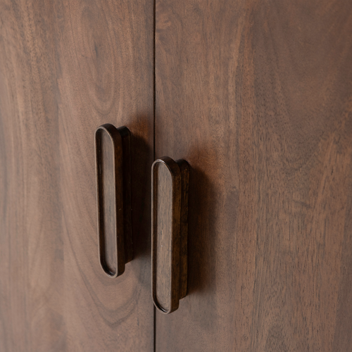 WOOOD opbergkast Liya - Mangohout - Donkerbruin - 150x85x35
