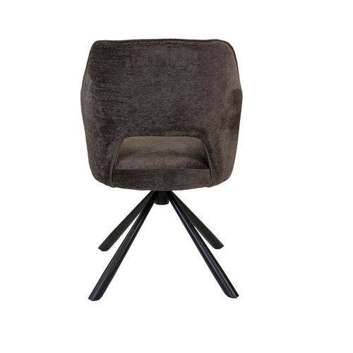 Giga Meubel Eetkamerstoel Mara - Stof/Metaal - Taupe - Set van 2