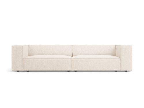 Cosmopolitan Design Bank Arendal 4-zits, chenille, lichtbeige - 102x244x70cm