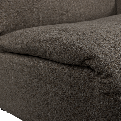 WOOOD 1-zits met arm rechts Baggy - Geweven Stof - Grijs - 81x114x101 - vtwonen shop