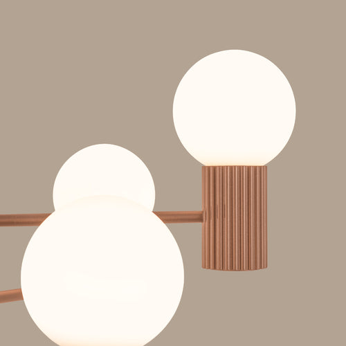 Sollux Lighting Kroonluchter HALO 6 mokka - 64x64x230cm