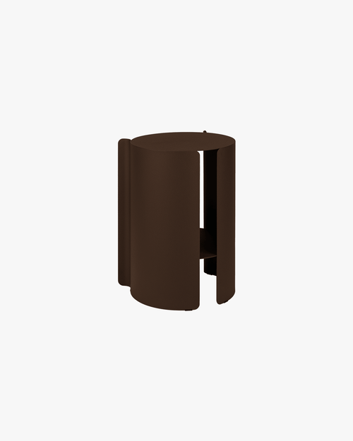 noo.ma Wa Side Table - gepoedercoat stalen bijzettafel, Cocoa Brown