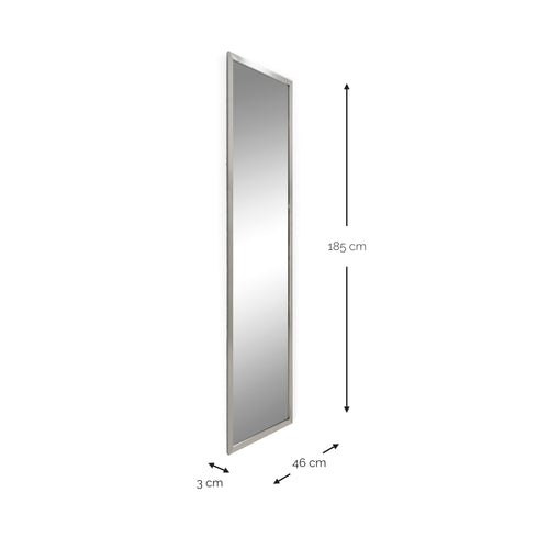 Spinder Design passpiegel Senza M2 - RVS - 185 x 46