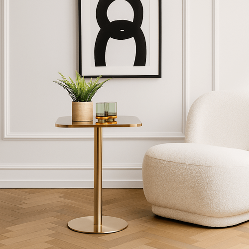 Kare Design Eettafel Julie 60x60cm goud - vtwonen shop