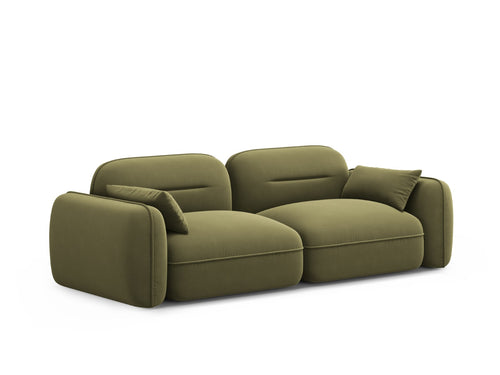 Cosmopolitan Design Modulaire bank Sydney 3-zits, flueel, lichtgroen - 90x230x70cm