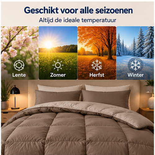 Ten Cate wasbaar dekbed 200x200 - taupe