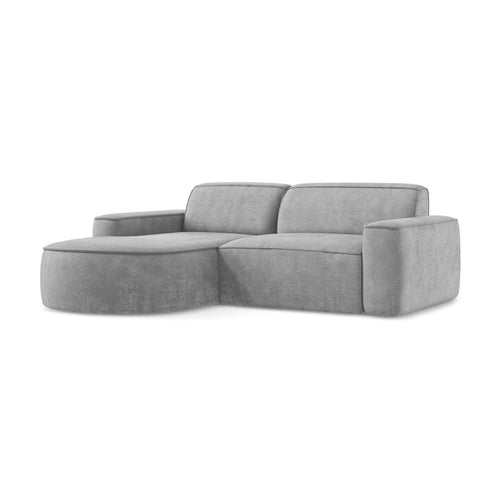 LaMiaSofa hoekbank links Melissa - chenille stof - lichtgrijs - 224x166x70