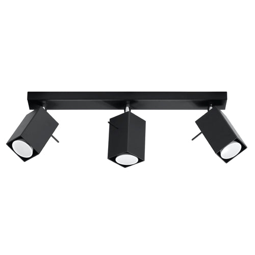 Sollux Lighting Plafondlamp MERIDA 3 zwart - 45x6x16cm