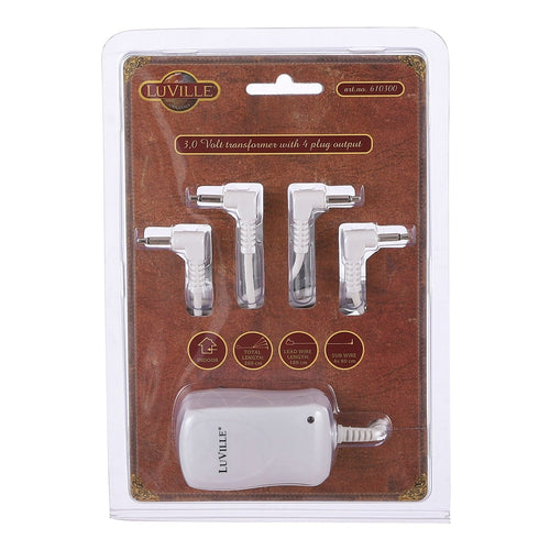 Luville Kerstdorp Switch Adapter met 4 Plugs - Stroomadapter voor Miniaturen - Vervangt Batterijkastje - Geschikt voor LuVille en Efteling Items - 3
