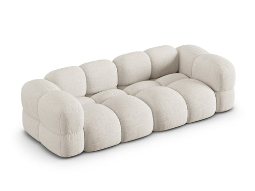 Cosmopolitan Design Bank Loretto 4-zits, structurele stof beige - 100x250x68cm