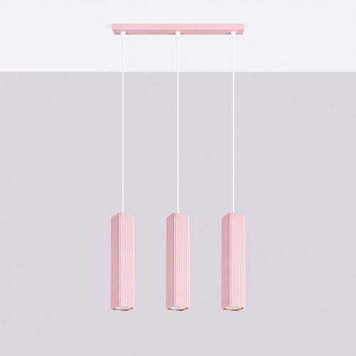 Sollux Lighting Hanglamp RAYO 3L roze - 45x6x98cm