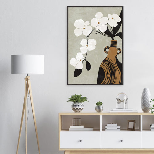 Artfulprints Poster Boho – Bloom and clay   - 30x40 cm - Wit