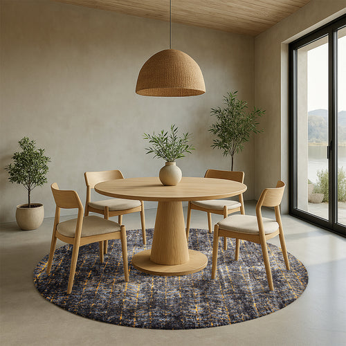 Louis De Poortere vloerkleed Broadway Glitter - zwart - 140x140cm