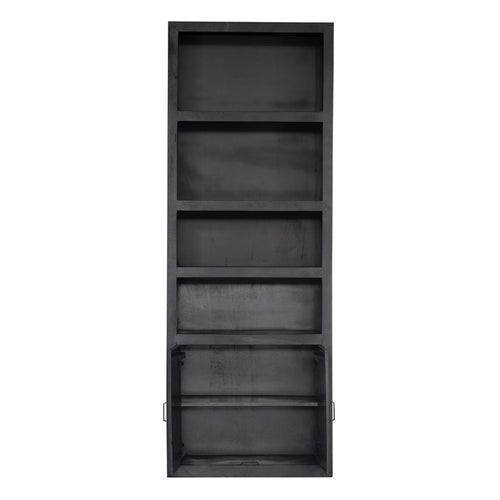 Giga Meubel Wandkast Xander - Zwart Mangohout - 80x45x220cm