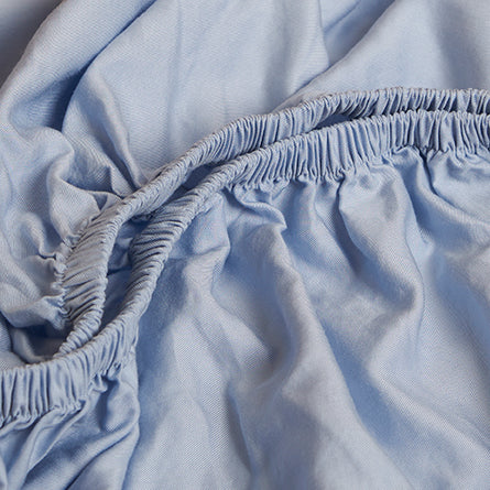 Coco & Cici - TENCEL - Twill Hoeslaken Licht Blauw - 180x220x30