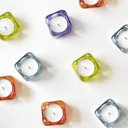 Ona - Theelichthouder 5x5cm violet Mood - Set van 2 - vtwonen shop