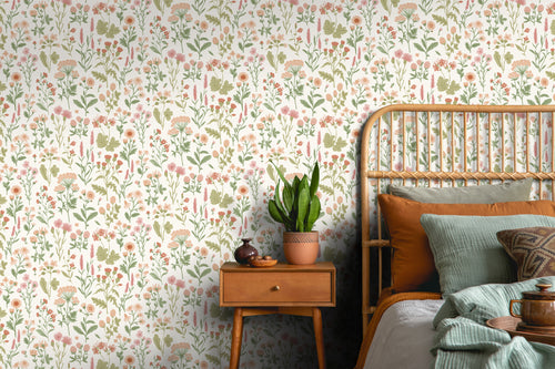Sanders & Sanders behang veldbloemen groen - 50 x 900 cm - 935379