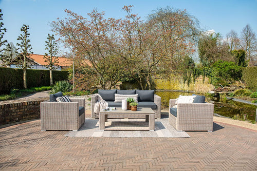 Tennessee lounge tafel - 140x80 cm-vintage willow-light teak vironwood