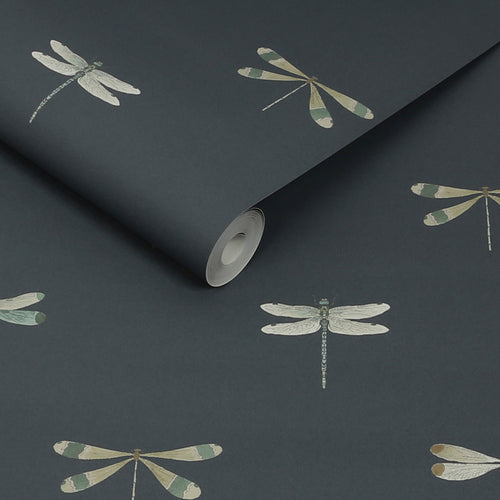 Sophie Allport Vliesbehang Kinderkamer - Watercolour Dragonfly Oundle Navy