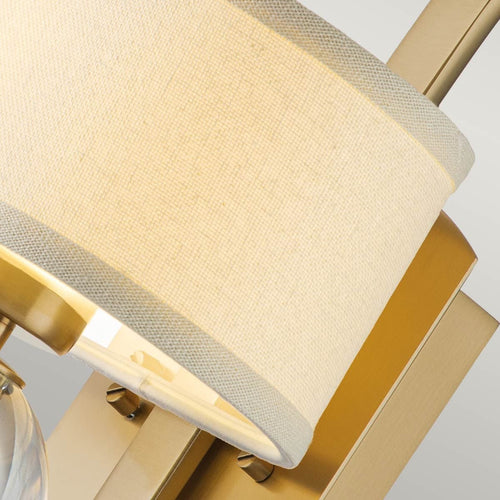 Elstead Gotham Gotham wandlamp met kap van geborsteld messing