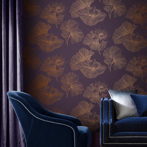 Graham & Brown Vliesbehang - Lotus Plum