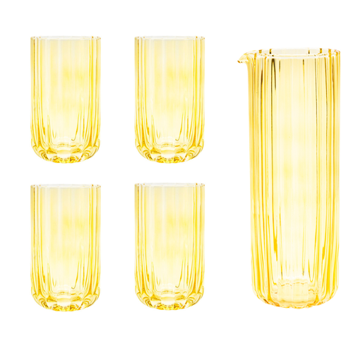 Brut Homeware | Set Gaia | Karaf + 4 Longdrink | oker